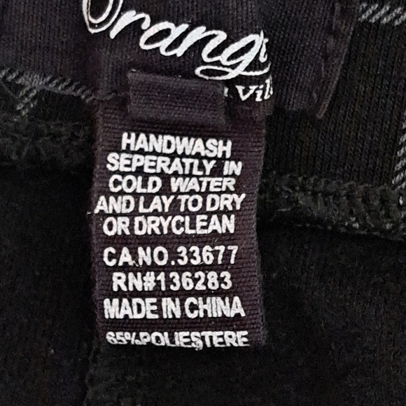 Black and Grey Check Leggings - Picture 3 of 3